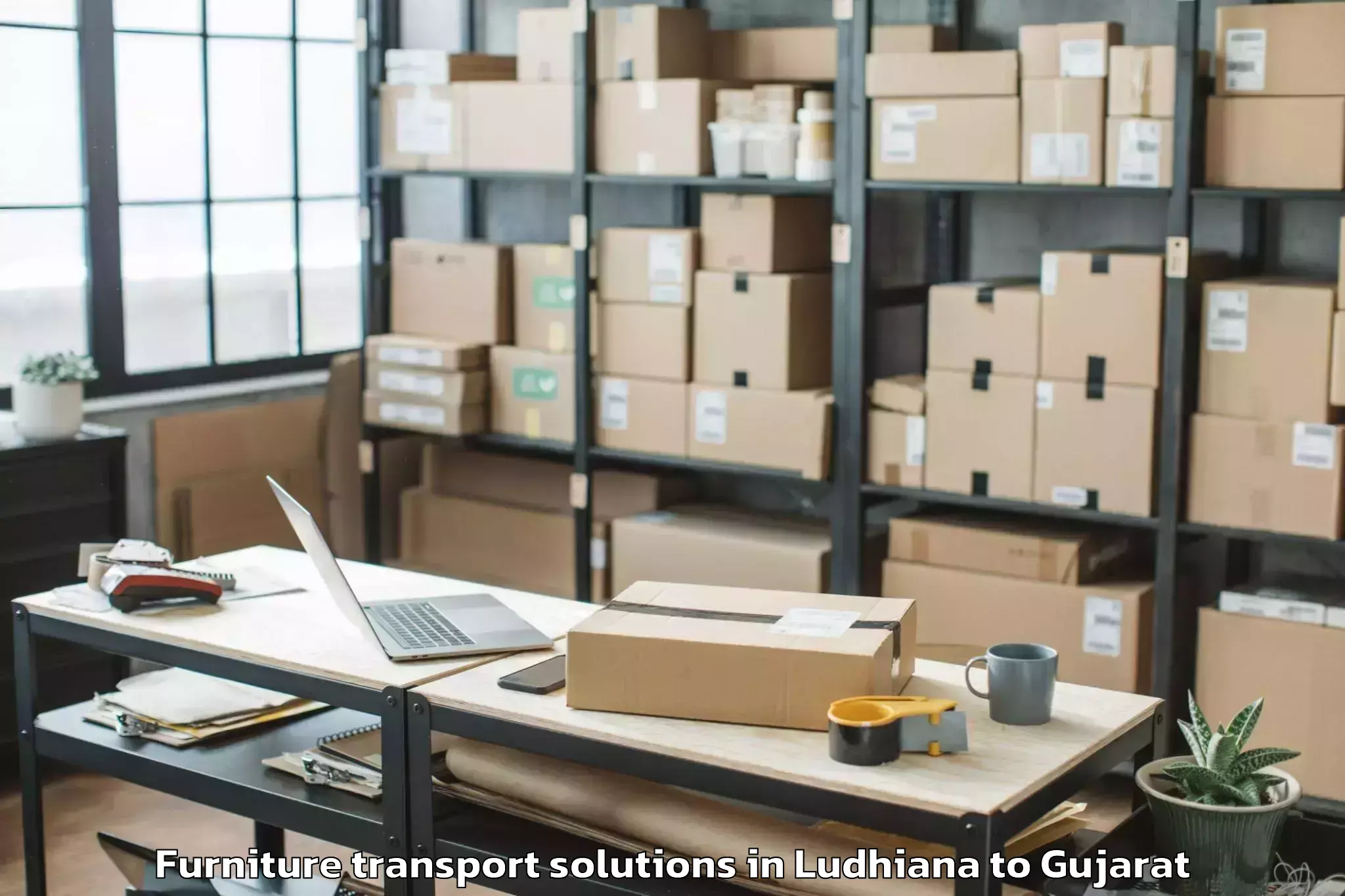 Trusted Ludhiana to Girgadhada Furniture Transport Solutions